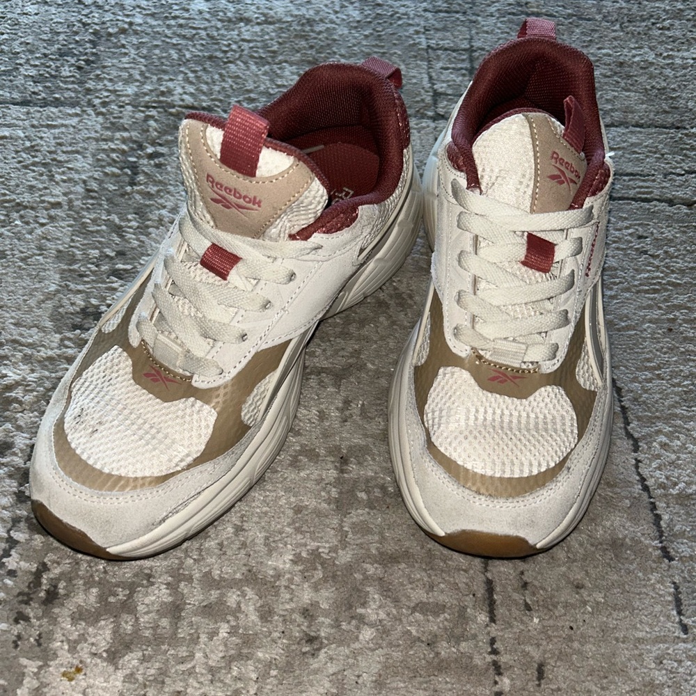 Reebok White and Mauve Athletic Shoes